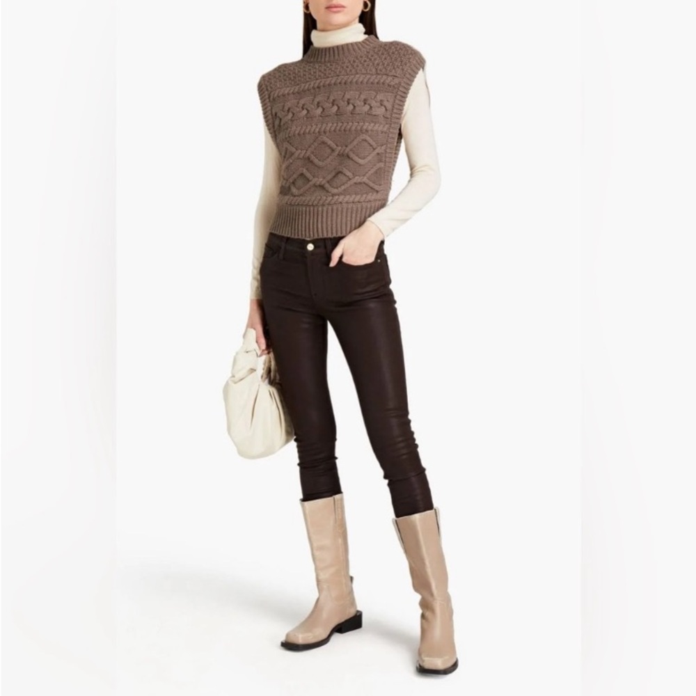 Frame Le Skinny de Jeanne Coated Brown